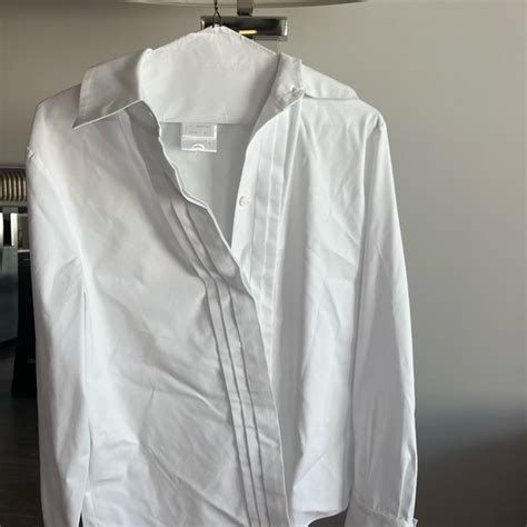 chanel white button down|chanel blouses for women.